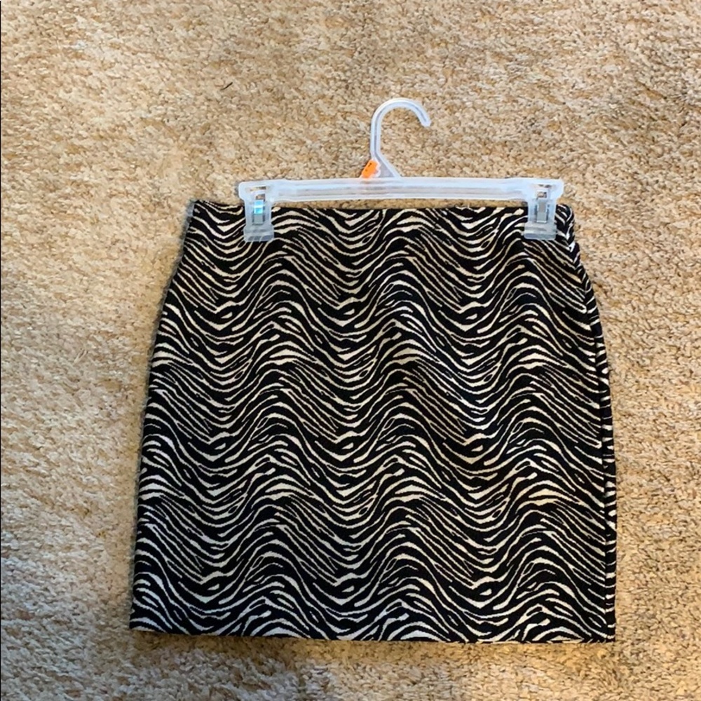Zebra pencil skirt